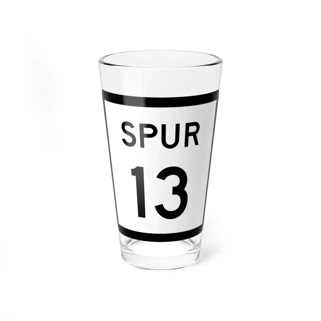 Texas Spur 13 (Texas) (Road Sign) Pint Glass 16oz 16oz - Go Mug Yourself