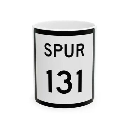 Texas Spur 131 (Texas) (Road Sign) White Coffee Mug 11oz - Go Mug Yourself