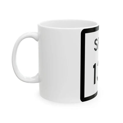 Texas Spur 132 (Texas) (Road Sign) White Coffee Mug - Go Mug Yourself