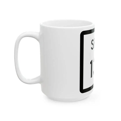 Texas Spur 132 (Texas) (Road Sign) White Coffee Mug - Go Mug Yourself