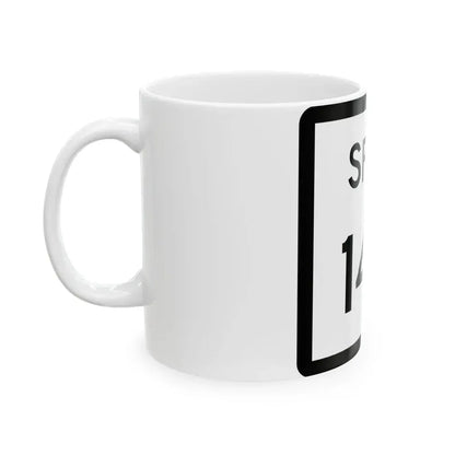 Texas Spur 143 (Texas) (Road Sign) White Coffee Mug - Go Mug Yourself