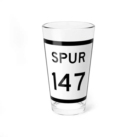 Texas Spur 147 (Texas) (Road Sign) Pint Glass 16oz 16oz - Go Mug Yourself