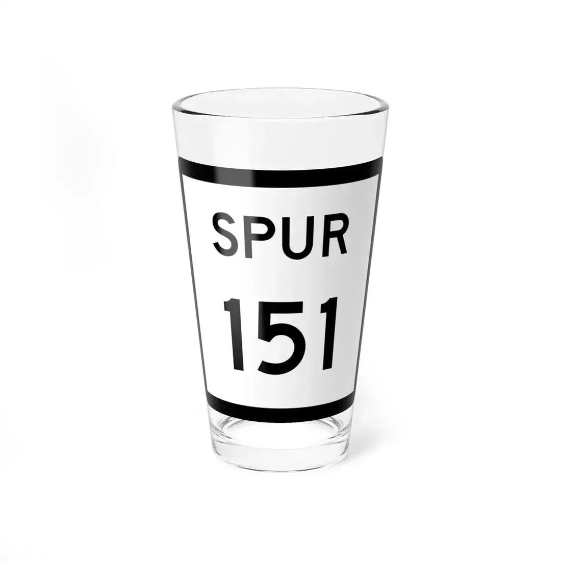 Texas Spur 151 (Texas) (Road Sign) Pint Glass 16oz 16oz - Go Mug Yourself