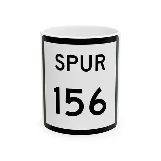 Texas Spur 156 (Texas) (Road Sign) White Coffee Mug 11oz - Go Mug Yourself