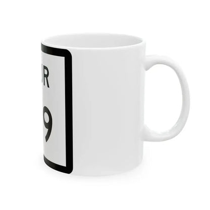 Texas Spur 159 (Texas) (Road Sign) White Coffee Mug - Go Mug Yourself