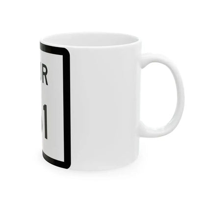Texas Spur 161 (Texas) (Road Sign) White Coffee Mug - Go Mug Yourself
