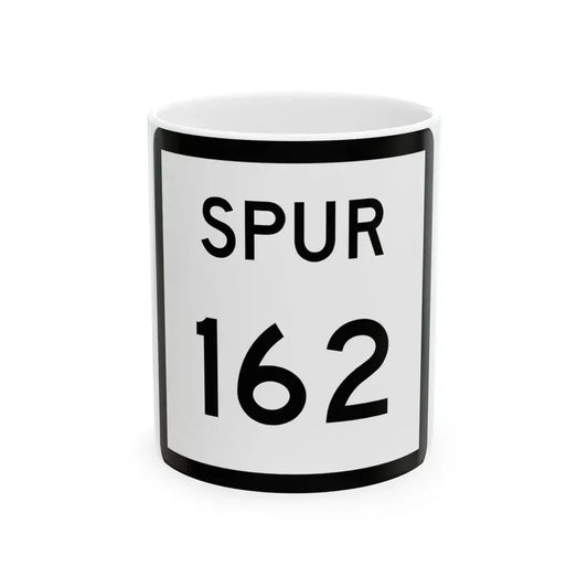 Texas Spur 162 (Texas) (Road Sign) White Coffee Mug 11oz - Go Mug Yourself