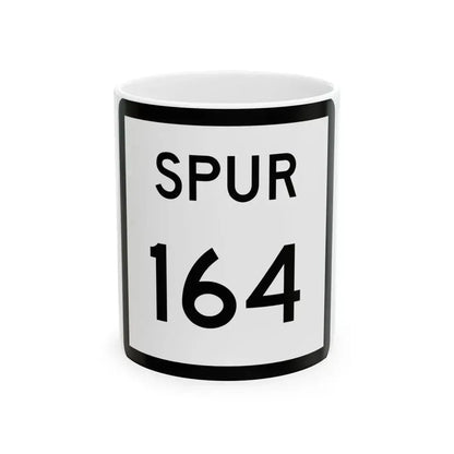 Texas Spur 164 (Texas) (Road Sign) White Coffee Mug 11oz - Go Mug Yourself