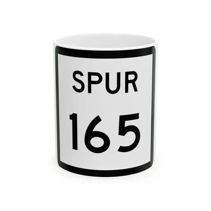 Texas Spur 165 (Texas) (Road Sign) White Coffee Mug 11oz - Go Mug Yourself