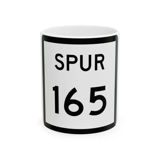 Texas Spur 165 (Texas) (Road Sign) White Coffee Mug 11oz - Go Mug Yourself