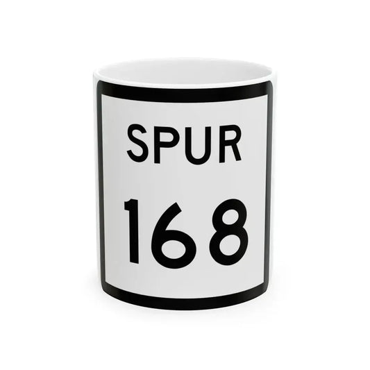 Texas Spur 168 (Texas) (Road Sign) White Coffee Mug 11oz - Go Mug Yourself