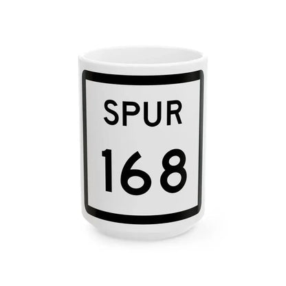 Texas Spur 168 (Texas) (Road Sign) White Coffee Mug 15oz - Go Mug Yourself