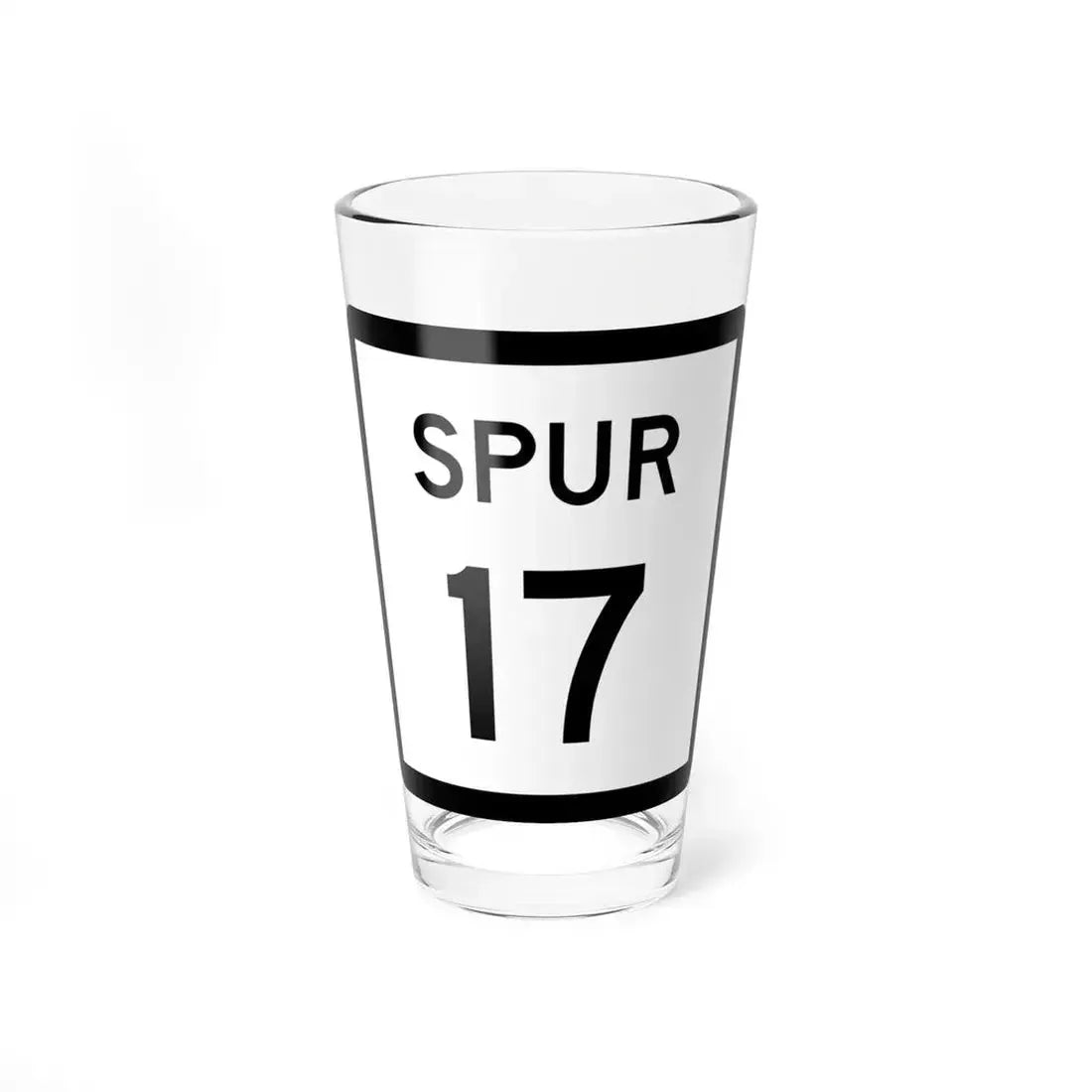 Texas Spur 17 (Texas) (Road Sign) Pint Glass 16oz 16oz - Go Mug Yourself