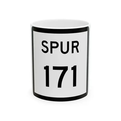 Texas Spur 171 (Texas) (Road Sign) White Coffee Mug 11oz - Go Mug Yourself