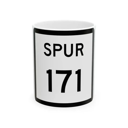 Texas Spur 171 (Texas) (Road Sign) White Coffee Mug 11oz - Go Mug Yourself