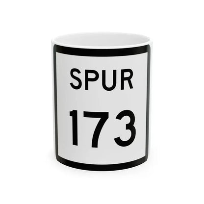 Texas Spur 173 (Texas) (Road Sign) White Coffee Mug 11oz - Go Mug Yourself