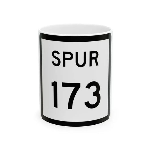 Texas Spur 173 (Texas) (Road Sign) White Coffee Mug 11oz - Go Mug Yourself