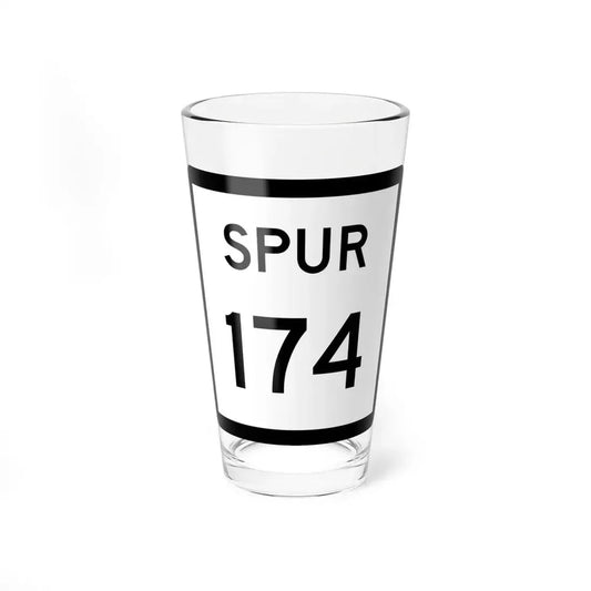 Texas Spur 174 (Texas) (Road Sign) Pint Glss 16oz 16oz - Go Mug Yourself