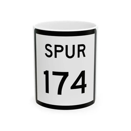 Texas Spur 174 (Texas) (Road Sign) White Coffee Mug 11oz - Go Mug Yourself