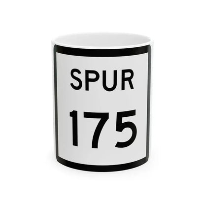 Texas Spur 175 (Texas) (Road Sign) White Coffee Mug 11oz - Go Mug Yourself