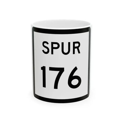 Texas Spur 176 (Texas) (Road Sign) White Coffee Mug 11oz - Go Mug Yourself