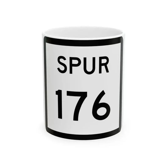 Texas Spur 176 (Texas) (Road Sign) White Coffee Mug 11oz - Go Mug Yourself