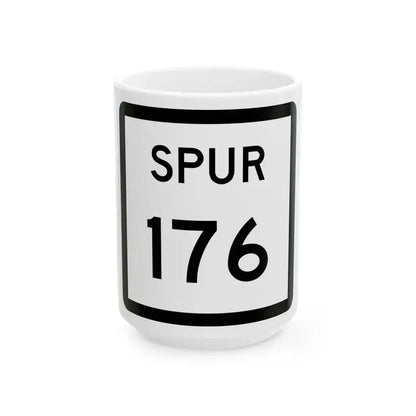 Texas Spur 176 (Texas) (Road Sign) White Coffee Mug 15oz - Go Mug Yourself