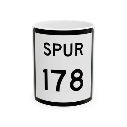 Texas Spur 178 (Texas) (Road Sign) White Coffee Mug 11oz - Go Mug Yourself