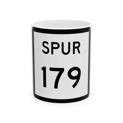 Texas Spur 179 (Texas) (Road Sign) White Coffee Mug 11oz - Go Mug Yourself