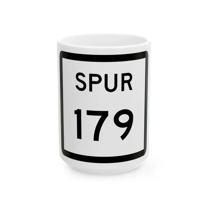 Texas Spur 179 (Texas) (Road Sign) White Coffee Mug 15oz - Go Mug Yourself