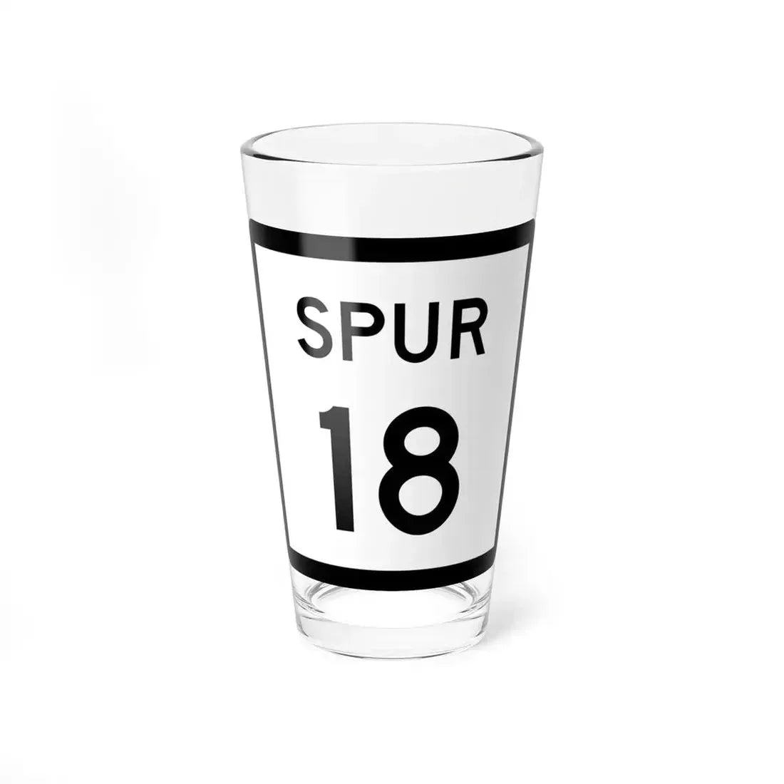 Texas Spur 18 (Texas) (Road Sign) Pint Glass 16oz 16oz - Go Mug Yourself