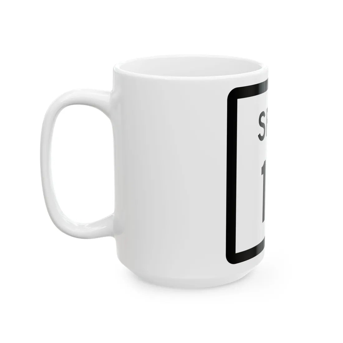 Texas Spur 18 (Texas) (Road Sign) White Coffee Mug - Go Mug Yourself