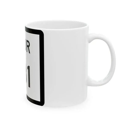 Texas Spur 181 (Texas) (Road Sign) White Coffee Mug - Go Mug Yourself
