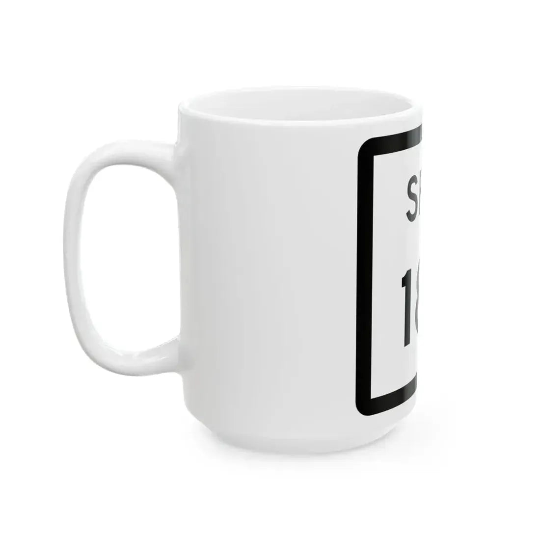 Texas Spur 185 (Texas) (Road Sign) White Coffee Mug - Go Mug Yourself