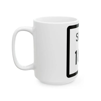 Texas Spur 185 (Texas) (Road Sign) White Coffee Mug - Go Mug Yourself