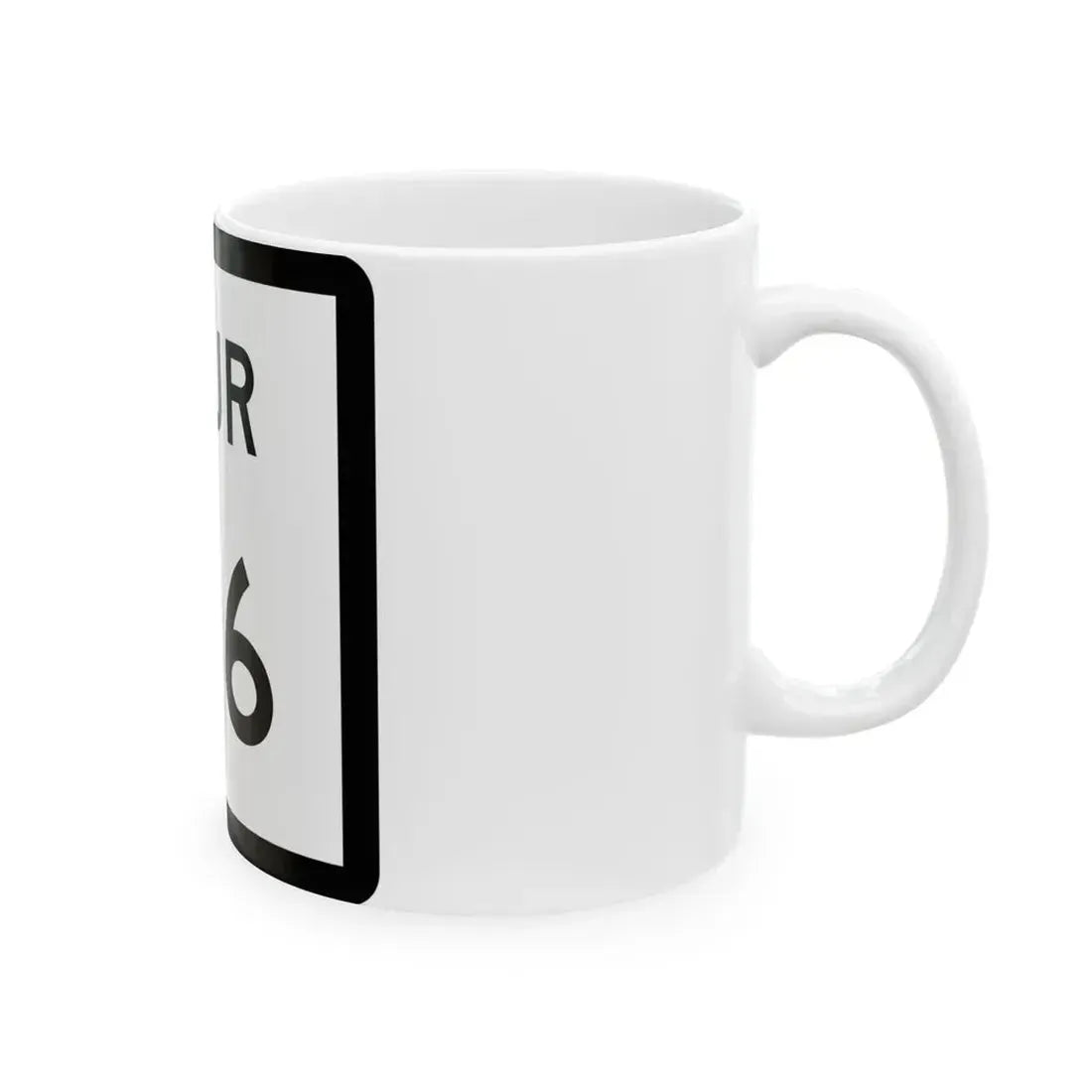 Texas Spur 186 (Texas) (Road Sign) White Coffee Mug - Go Mug Yourself