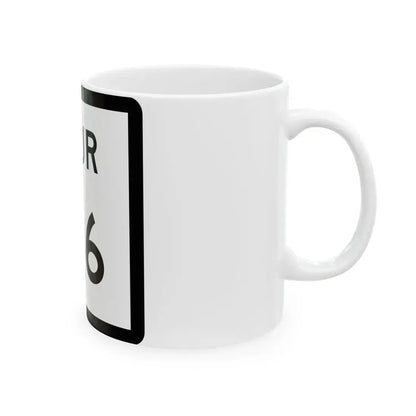 Texas Spur 186 (Texas) (Road Sign) White Coffee Mug - Go Mug Yourself