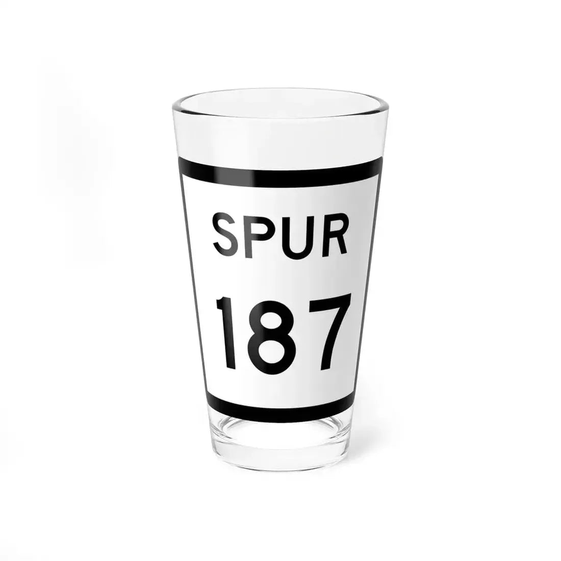 Texas Spur 187 (Texas) (Road Sign) Pint Glass 16oz 16oz - Go Mug Yourself
