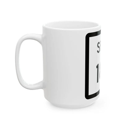 Texas Spur 187 (Texas) (Road Sign) White Coffee Mug - Go Mug Yourself