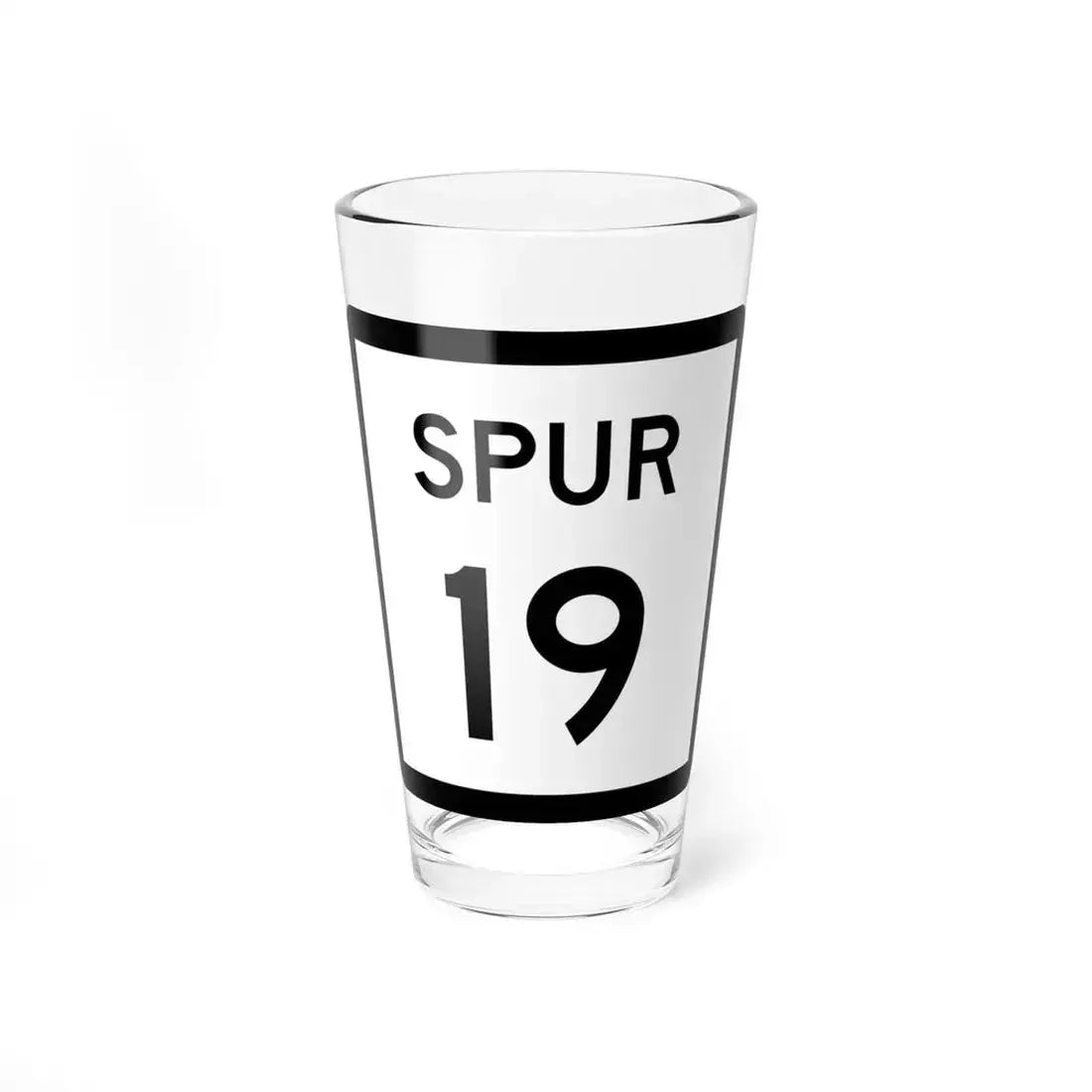 Texas Spur 19 (Texas) (Road Sign) Pint Glass 16oz 16oz - Go Mug Yourself