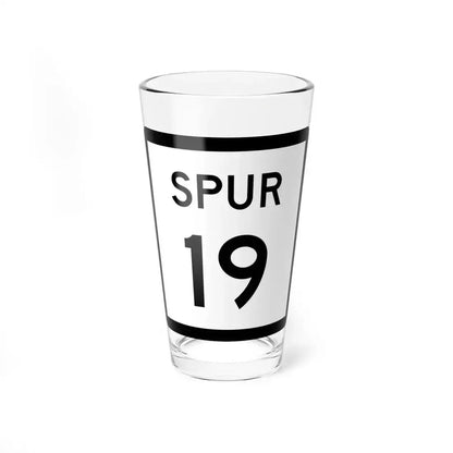 Texas Spur 19 (Texas) (Road Sign) Pint Glass 16oz 16oz - Go Mug Yourself