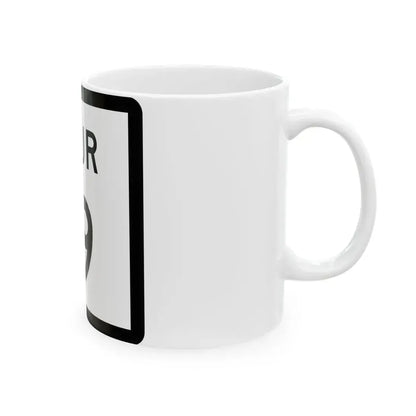 Texas Spur 19 (Texas) (Road Sign) White Coffee Mug - Go Mug Yourself