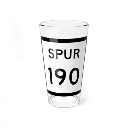 Texas Spur 190 (Texas) (Road Sign) Pint Glass 16oz 16oz - Go Mug Yourself