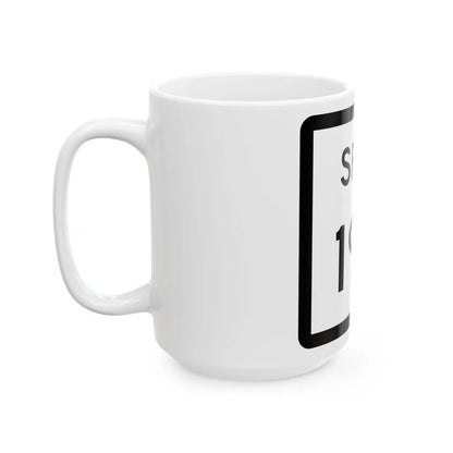 Texas Spur 193 (Texas) (Road Sign) White Coffee Mug - Go Mug Yourself