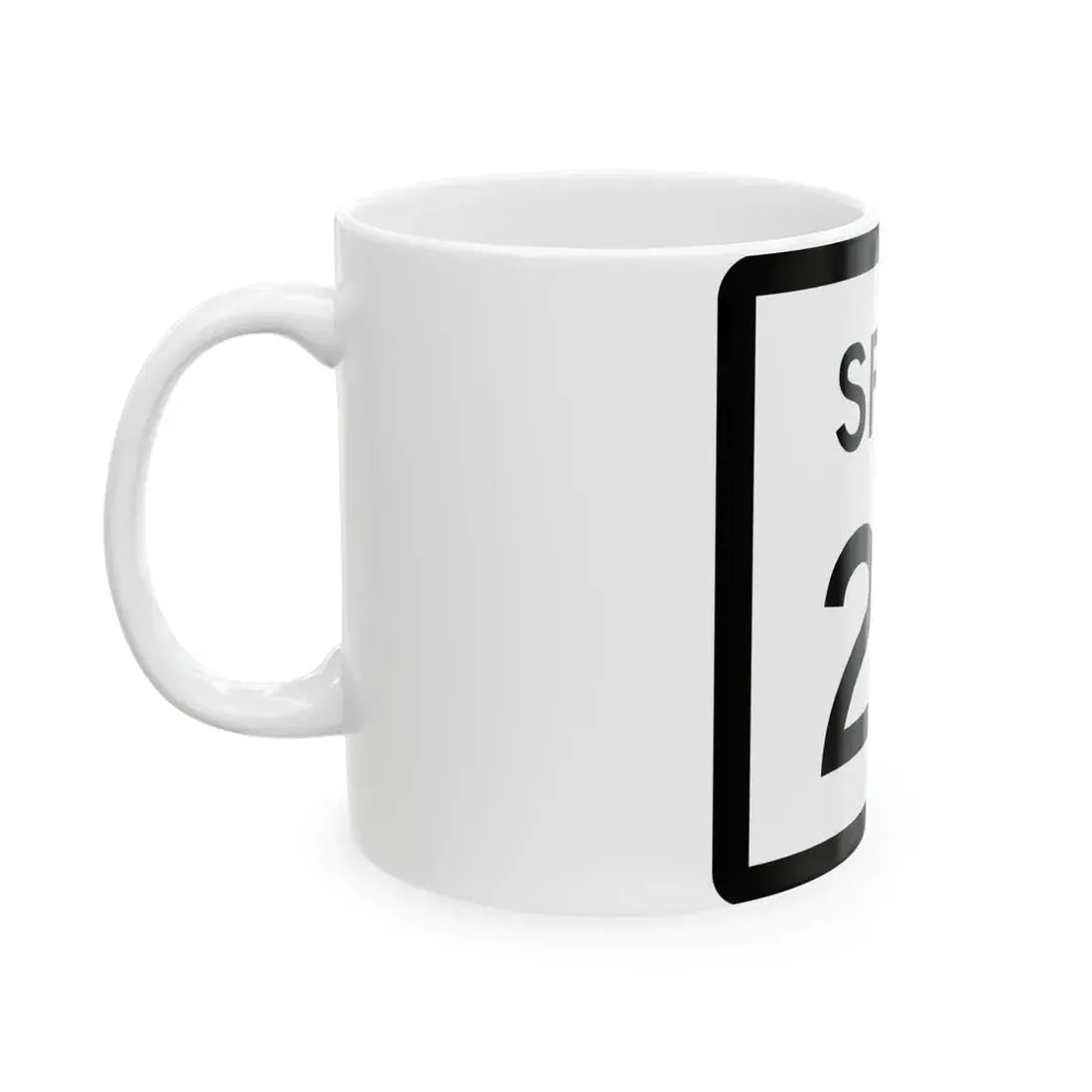 Texas Spur 20 (Texas) (Road Sign) White Coffee Mug - Go Mug Yourself