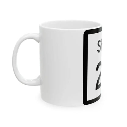 Texas Spur 20 (Texas) (Road Sign) White Coffee Mug - Go Mug Yourself