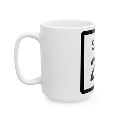Texas Spur 20 (Texas) (Road Sign) White Coffee Mug - Go Mug Yourself