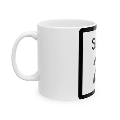 Texas Spur 21 (Texas) (Road Sign) White Coffee Mug - Go Mug Yourself