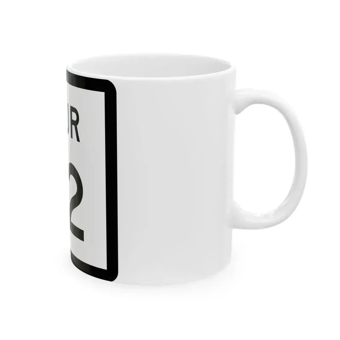 Texas Spur 22 (Texas) (Road Sign) White Coffee Mug - Go Mug Yourself