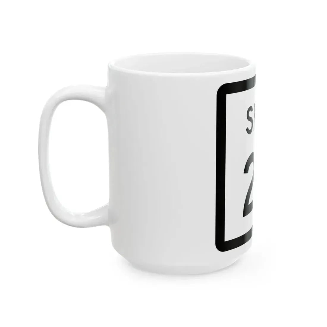 Texas Spur 22 (Texas) (Road Sign) White Coffee Mug - Go Mug Yourself